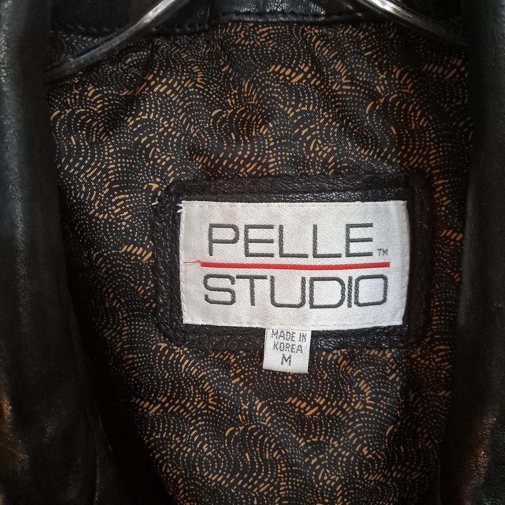 Final price! Last day! Men's black brown leather bomber jacket - Picture 7 of 11